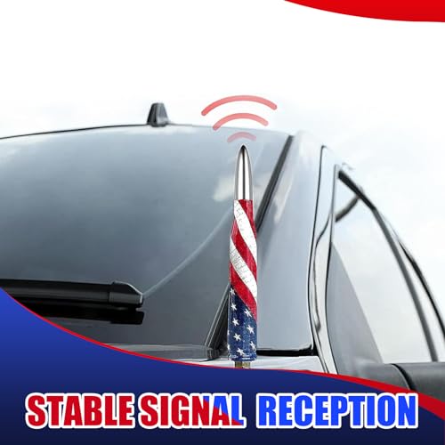 Yumfugu YUM25 1 Pc Car American Flag Bullet Antenna thumb #3