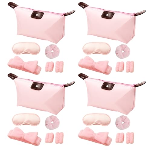 24 Stück rosa Übernachtungszubehör, Übernachtungszubehör für Mädchen, Übernachtungszubehör, geeignet für Übernachtungspartys, Themenfeiern und Gruppenveranstaltungen