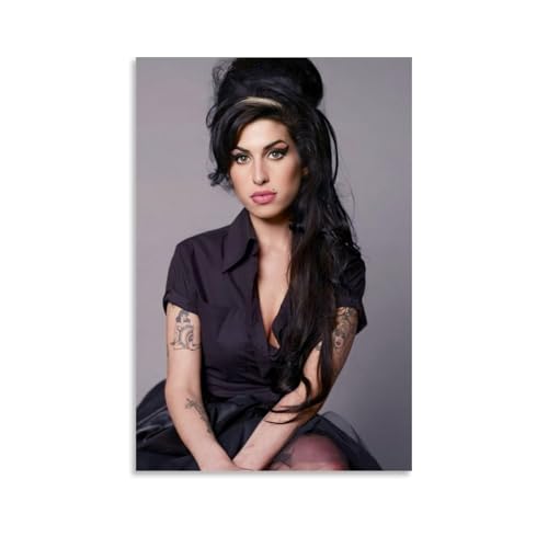 ZZYZD Amy WinehouseHd Charakter-Poster, Star-Sängerin, Sportler, Druck, Unterschrift, Leinwandgemälde, Ölgemälde, Poster, Wandkunst, Mosaikgemälde, Dekoration, Zuhause, Schlafzimmer, Büro, 20 x 30 cm,