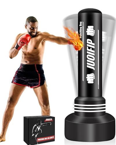 NZQXJXZ 180cm Saco de Boxeo de Pie para Adultos - Pesado Con Soporte - Inflable para Hombres, Kickboxing, Entrenamiento MMA, Muay Thai y Fitness