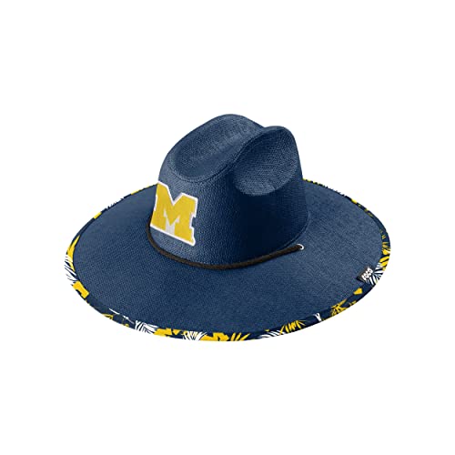 Image of FOCO Michigan Wolverines NCAA Team Color Straw Hat