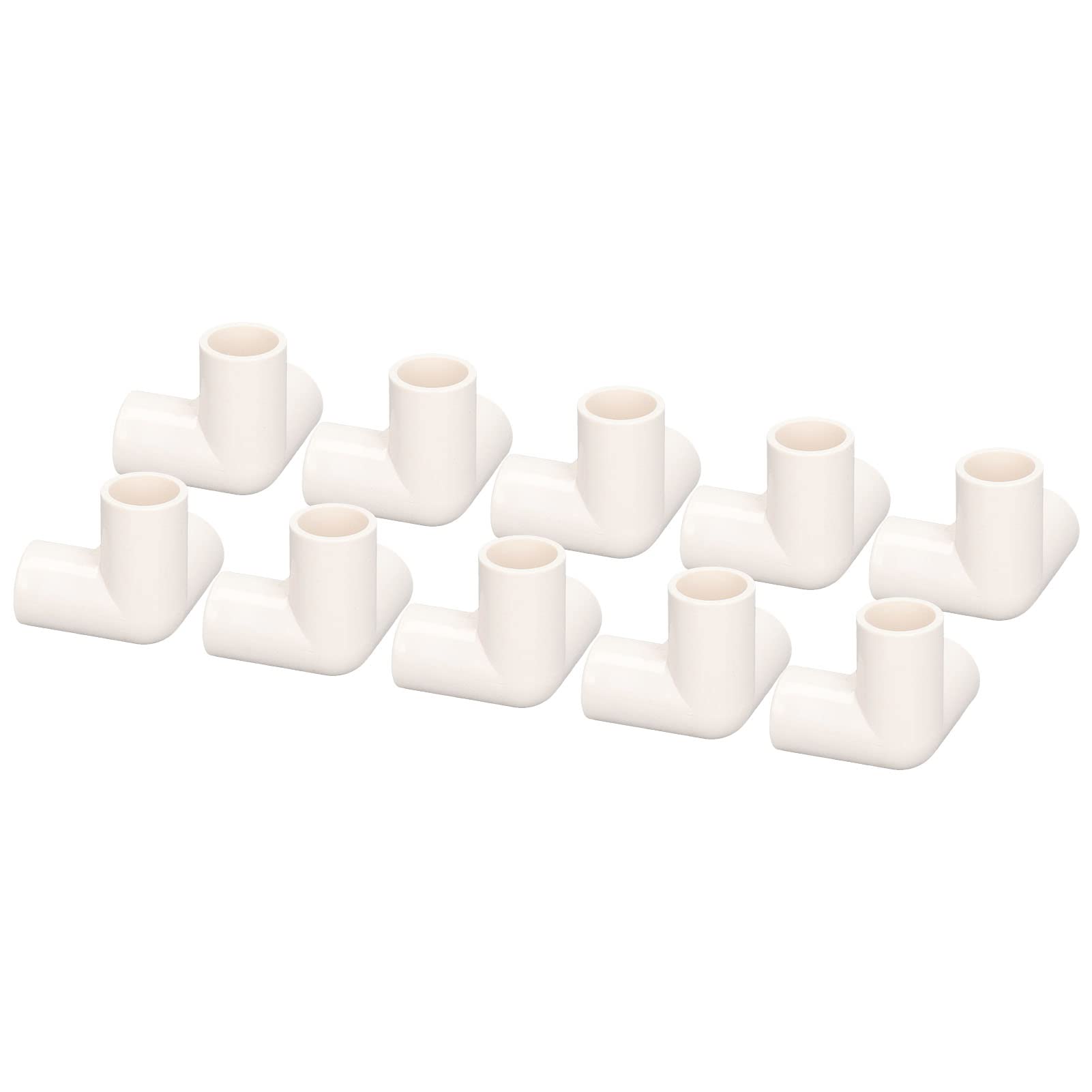 10PCS 3 Way PVC Pipe Fittings 3 Way Pipe Fittings, 3 Way PVC Fittings Plastic Tee Fitting 90 Degree Elbow Corner Connector 25mm Inner Diameter for Water Pipes Furniture (White)