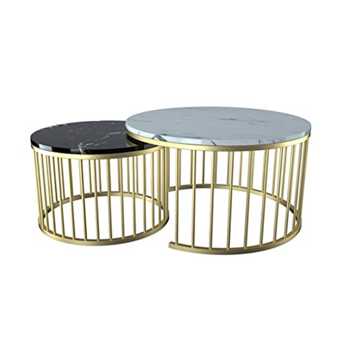 Tables gigognes en marbre table basse meuble de salon table d'appoint - 2