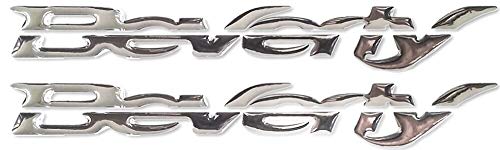 labelbike - 2 3D Resin Scooter Stickers ''Beverly'' Written Compatible with Piaggio 125-300-350 from 2010