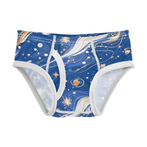 KLL Dark Blue Marble Toddler Boys Pure Cotton Nighttime Underwear Cute Children Undies