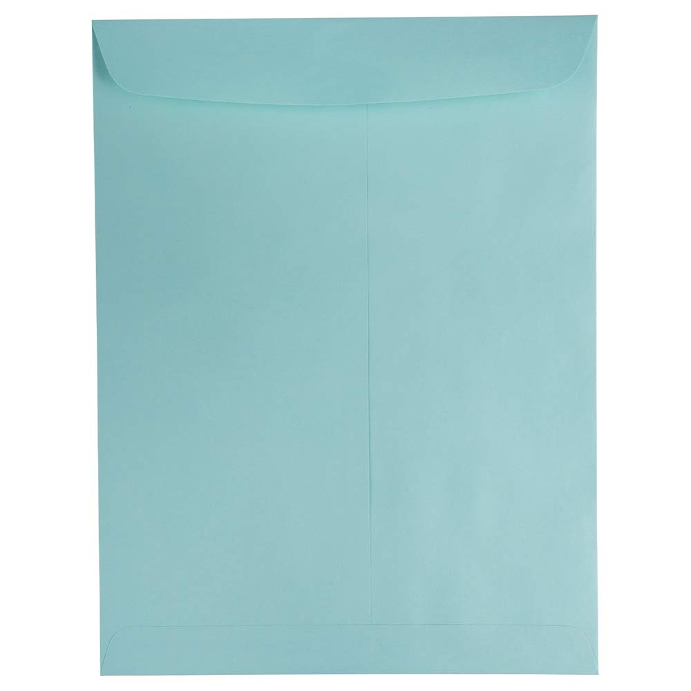 JAM PAPER 10 x 13 Open End Catalog Premium Envelopes - Aqua Blue - 100/Pack