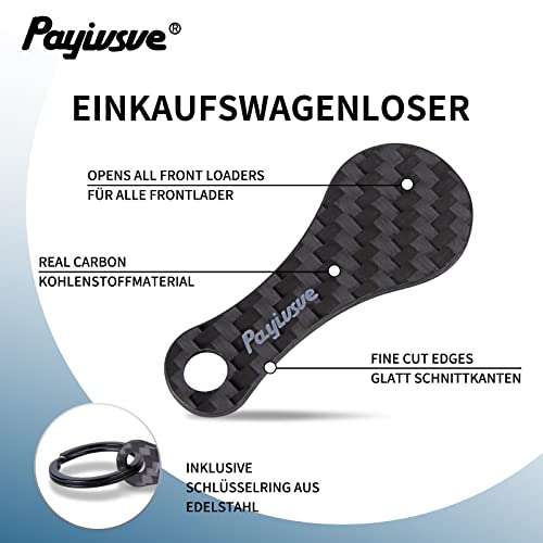 Payivsve 3 Pack Carbon Shopping Trolley Keys, 3 Pcs, 3 Pcs - Image 2
