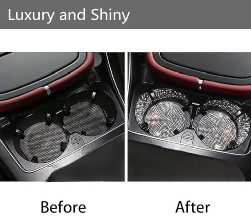 Ultra Bling Portavasos para Carro 2 Piezas Plata miniatura 2