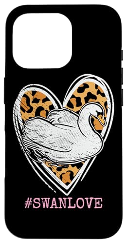 Swans Love Swan Lover Leopard �n�[�g�v�����g ���f�B�[�X �K�[���Y �X�}�z�P�[�X iPhone 16 Pro �p