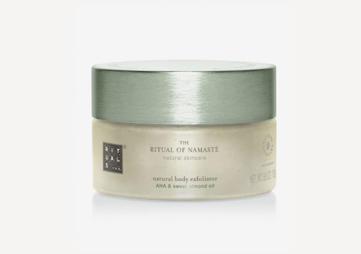 The Ritual of Namaste natural body exfoliator Scrub AHA sweet almond oil 250g