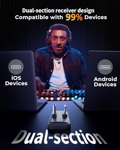 Image of VELOMAX ANC Noise Cancellation Wireless Microphone for Youtubers - Wireless Mic with a Portable Charging Case Offering 40 Hours of Battery lLfe - Mic Wireless for Video Shooting, Online Teaching