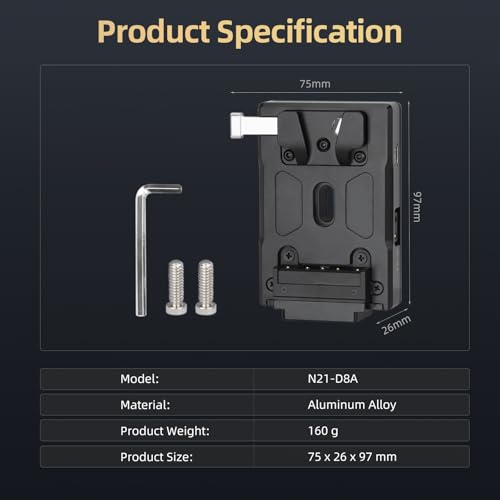Image of Nitze Mini V Mount Battery Plate with Two 14.8 V D-tap and Two 14.8V DC Output Ports - N21-D1