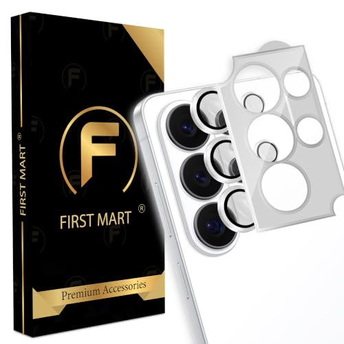 Image of FIRST MART Camera Lens Protector for Samsung Galaxy S26 Ultra | Silver AR+AF Camera Rings with Auto-Align Frame, 9H Tempered Glass, Scratch Resistant, Case-Friendly | Pack of 1