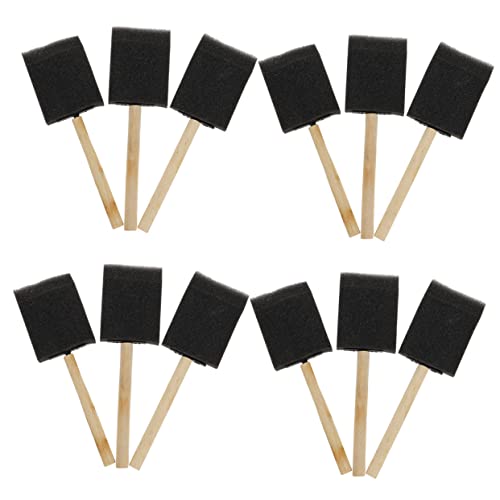 TEHAUX 12Pcs Compact Sponge Painting Tools with Handle Drawing Sponges for Art Projects for Creative Painting DIY Crafts and Fun Activities