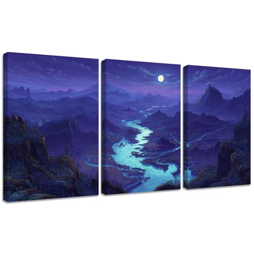 Diamond painting lune 50x70 cm pour décoration murale salon et loisirs créatifs