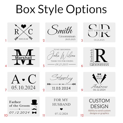 Mancuernillas y pasador de corbata personalizados para hombre miniatura 5