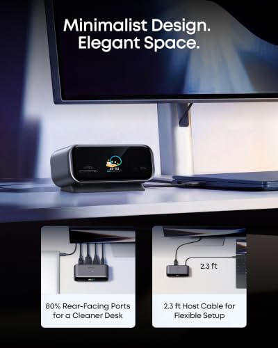 Anker USB C Hub, Smart Display Hub, Dual Monitor USB-C Hub,No Charger | Desktop USBC Hub,Dual displays for Windows/Single display for Mac, Dual 2K@240Hz, HDMI+DP,Ethernet,2.3ft Built-in Cable,Grey - image 9