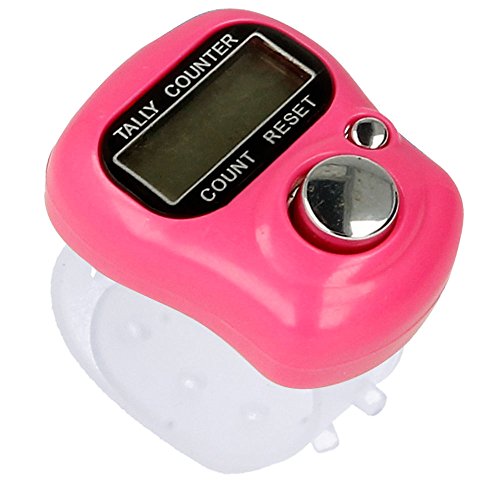 Contador Digital con Mini LCD de 5 Dígitos Rosa, Registrador de Visitas, Golpes, Pasos, Vueltas, Mercancía