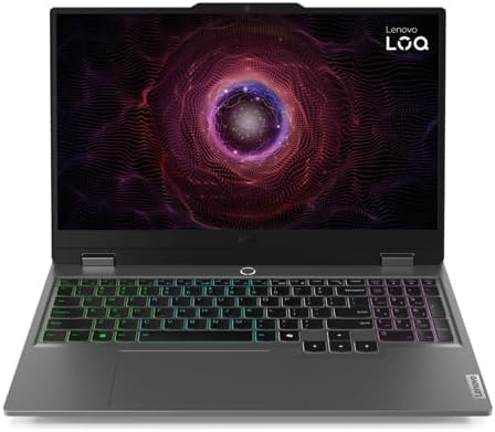 لابتوب لينوفو ال او كيو 15IRX9 للألعاب، معالج AMD رايزن 5، شاشة 15.6 بوصة، ذاكرة رام 16 جيجا، انفيديا جيفورس RTX 3050 6 جيجا، 512 جيجا SSD، لون رمادي، مع نظام تشغيل دوس