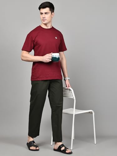 Image of Majestic Man Men Mid Rise Comfort Fit Solid Pure Cotton Casual Style Lounge Pants