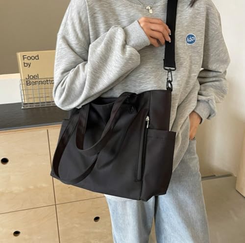 Large Tote Bag for Women Crossbody Bags for Women Casual Nylon Bag Shoulder Bag with Zipper Handbag for Work Travel Gym3