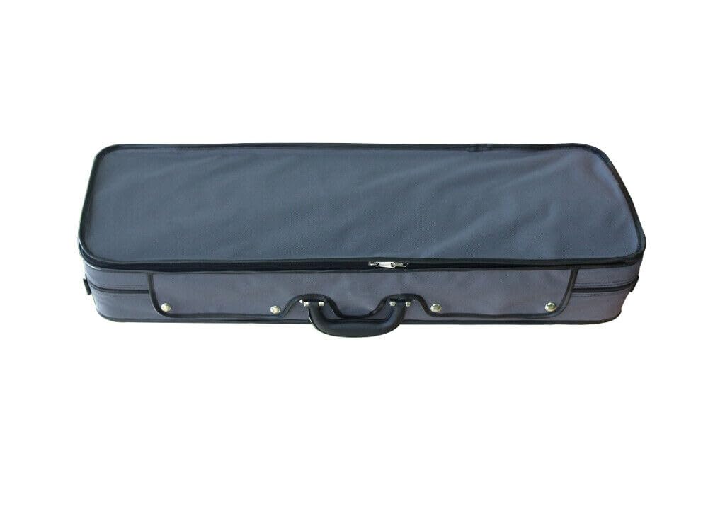 4/4-Geigenkoffer in voller Größe, leicht, tragbar, Nylon, Geigentasche, langlebig, leicht, tragbar, robuste Geigenbox (grau) (grau)