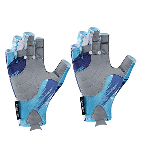 BESPORTBLE Elastic Non-Slip Half Finger Gloves Breathable Fitness Gloves for Fishing Cycling Sports