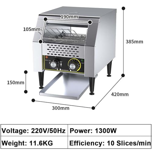Komercyjny toster taśmowy ze stali nierdzewnej do pieczywa i kanapek, piec do opiekania o dużej pojemności, idealny do restauracji i kawiarni (450pieces/H)