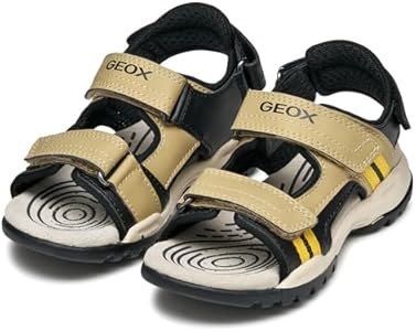 Geox J BOREALIS - Outdoorsandalen - green/black