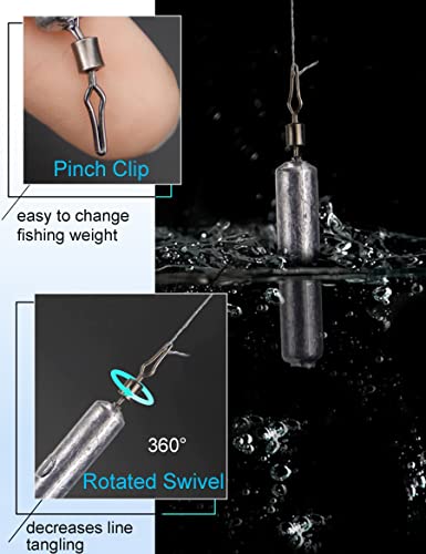 Avlcoaky 40Pcs Drop Shot Weights Rig Kit Fishing Sinkers Weight Assortment With Wacky Hooks & Fishing Tackle Box #TOP3