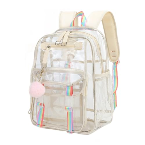 Sac à dos transparent pour l'université et l'école tendance Morain