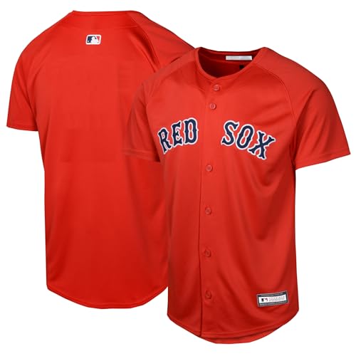 Boston Red Sox MLB Kids Youth 4-20 Red Alternate Official Team Jersey (US, Numeric, 7, Regular, Red)