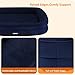 HMTOPE Orthopädisches Hundebett, Hundesofa, Vierseitiges Nackenrolle Kissen, rutschfeste Unterseite Hundekorb, Abnehmbar und Waschbar, Mittelgroße Hunde, Grosse Hunde, 106 x 79 x 17 cm, Navyblau