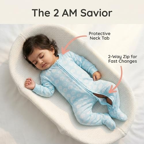 Image of The Mom Store Baby Zipper Romper for Boys and Girls Combos | Cotton | Soft and Comfortable Infant Bodysuit | Trendy Stylish Sleepsuit Nightsuit for Newborn Baby | Printed | Unisex Sleep Wear