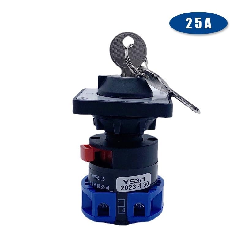 LW26-25YS3/1S - Llave de bloqueo de 22 mm, tamaño de montaje, corte de energía, seguridad, antimal funcionamiento, interruptor universal de leva giratorio