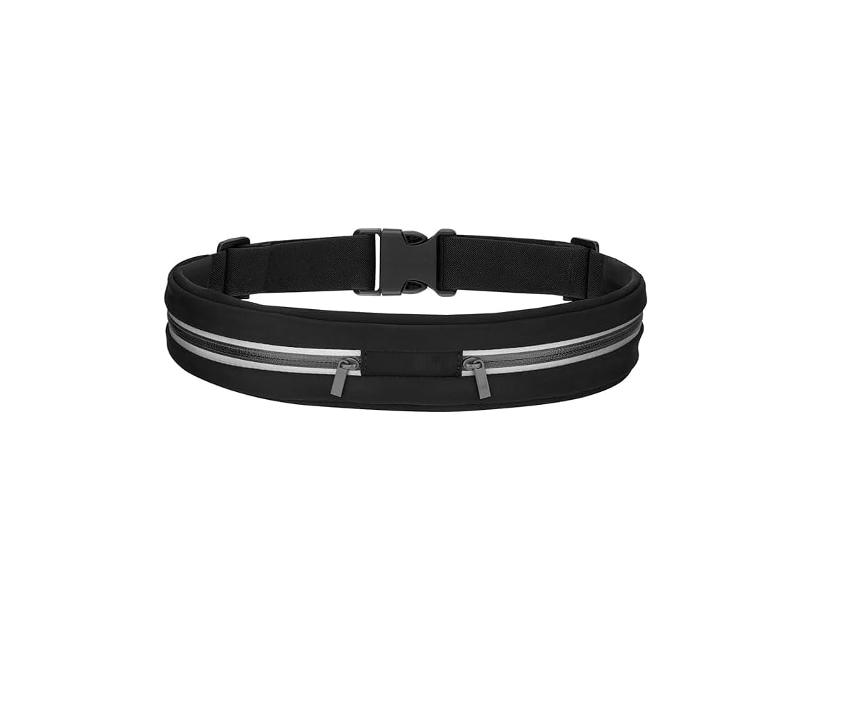 Running Belt, Outdoor Sports Pockets Anti-Theft Mobile Phone Running Belt with Water Bottle Holder, Waterproof, Can Hold Cash Keys Cards Pocket Sport Running Bag Pouch & Belt (2 Pocket)-image-32