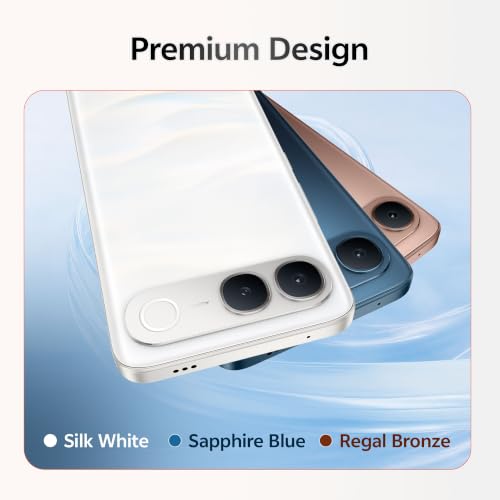 Image of vivo S2 5G (Silk White, 8GB RAM, 128GB Storage) | 50MP Sony Camera | 4K Video | 7050 mAh Battery | 3D Curved AMOLED Display | MTK D-7360 Turbo Processor with No Cost EMI /Additional Exchange Offers