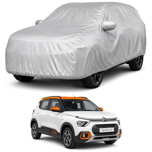 Image of Autofact Car Body Cover Compatible with Citroen C5 | Custom Fit Car Cover | 100% Water-Resistant| Triple-Stitched Lightweight Fabric | Dustproof | Indoor & Outdoor Use | Elastic Bottom