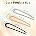 3Pcs French Pins Hair for Coiffure, 5.5 Inch Metal U-Shaped Hair Clip for Long Thick Hair, Vintage French Twist Hair Pin for Women Girls (Gold, Silver, Black)