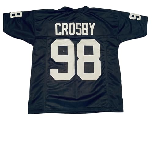 Maxx Crosby Black Jersey Stitched Custom Football New No Brand/Logos Youth Sizes (US, Alpha, X-Large, Regular, Black)