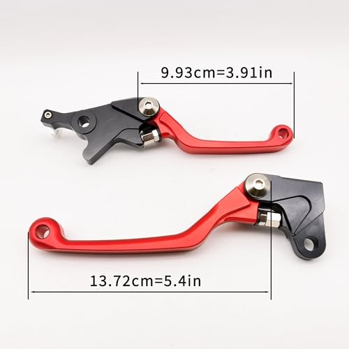 Image of Dirt Pivot Brake Clutch Levers Replacement for Honda CRF250L Rally CRF300L Rally 2021-2025 (Red Long Clutch)