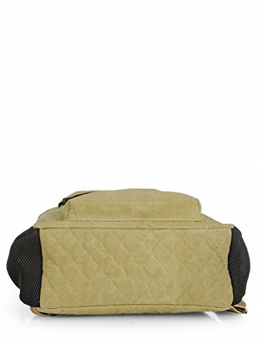 Image of The House of tara Canvas Laptop Backpack for Men & Women 18 Liters | Casual Bag with Waterproof Inner Lining & Laptop Compartment (fits up to 15.6 Inch) | Suitable for College & Travel (Beige)