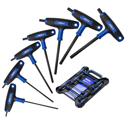 XOOL T-Griff Innensechskantschlüssel Satz, 7-tlg. Sechskantschlüssel Set (2,5–10 mm), Lange Ausführâ€¦ – Miniatur