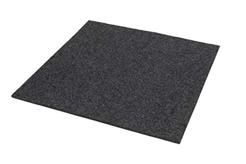 Rob&Raf Platzset Filz Tischset 4er Set (Auswahl Farbe) Waschbar Quadrat 40x40cm Premium Design Unterlage (Graphit) Cover