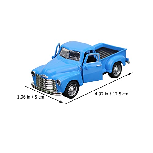 Balacoo K16011156KXHC Old Pickup Truck Vintage Truck Figurine Car Model Alloy Car Toy Metal Vehicle Model Toy Table Centerpiece Decoration Sky- Blue thumb #7