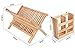 Lawei Bamboo Dish Drying Rack with Utensil Holder - Collapsible Dish Drainer Foldable Dish Rack Bamboo Plate Rack for Plates, Cups, Mugs, Utensil, Flatwares
