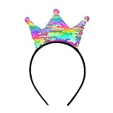 Totelux Girls Headband Sequins Crown Hair Bands Glitter Crowns Hair Hoop Women Fashion Hair Accessor