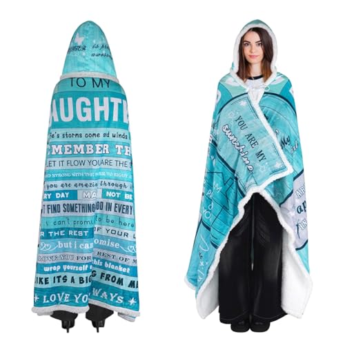 PresPF to My Daughter Gifts from Mom, Mother's Day Birthday Gift Sherpa Flannel Wearable...