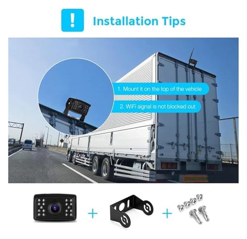 Caméra de recul AHD 1080p étanche IP69 pour camions et bus avec 18 LED infrarouges