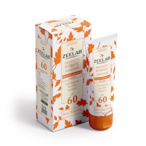 Image of Zeelab Sunscreen Lotion SPF 60+ | Broad Spectrum UVA /UVB Protection | Lightweight, Non-Greasy Formula with Aloe Vera, Almond Oil & Vitamin E | Prevents Sunburn, Tanning & Ageing | 100 gm